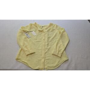 BABATON Aritzia‎ bergen blouse yellow flowy Lemon Meringue XSS Oversized Butter